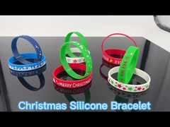 Las pulseras de silicona personalizadas Feliz Navidad para la publicidad Evento comercial promocional