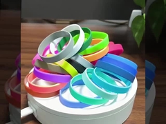 Pulsera de silicona de color sólido