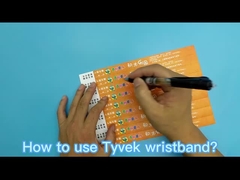 Pulseras de papel VIP Tyvek ajustables para protección a prueba de agua en el evento del festival