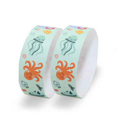 Seguridad mejorada Pulseras de papel impresas para eventos desechables