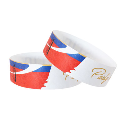 Logotipo personalizado Tyvek pulseras de papel para el control de acceso de la numeración secuencial