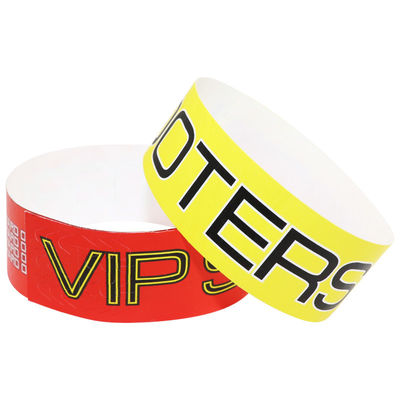 Las pulseras de papel Tyvek resistentes a las lágrimas pueden imprimirse personalizadas a todo color