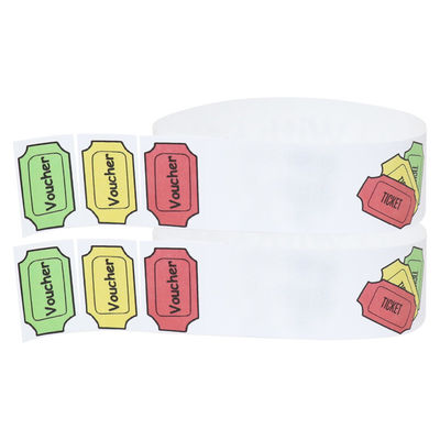 Seguridad Tyvek Pulseras para eventos, pulseras desechables de papel personalizables
