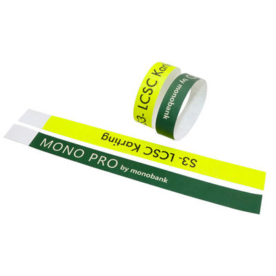 Impresión de papel Eventos pulseras Código de barras Material Tyvek ligero
