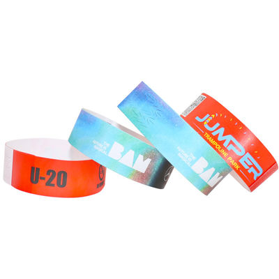 Pulseras de seguridad Tyvek personalizables, pulseras de papel del Festival Dupont