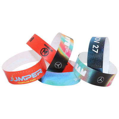Brazaletes de papel de pulsera ligeros para eventos personalizados ajustables