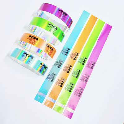 Unisex Glitter Puñetazos de fiesta Impresión láser Brazalete ajustable
