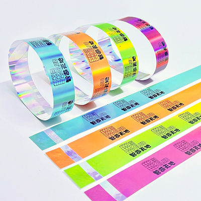 Pulseras de papel de colores desechables, Festival de Música Pulseras Tyvek
