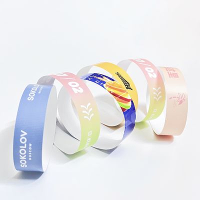 Pulseras de papel Tyvek imprimibles con código de barras de numeración secuencial
