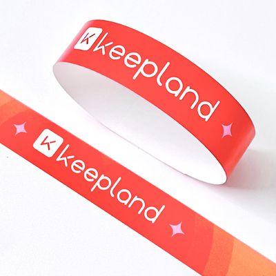 Pulseras de papel sintéticas personalizadas para eventos Impresión a todo color