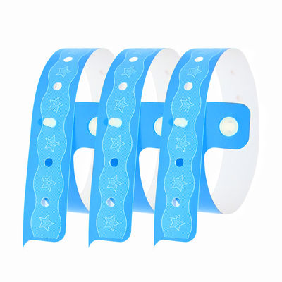 Pulseras de PVC de vinilo azul a prueba de agua para actividades acuáticas y eventos deportivos