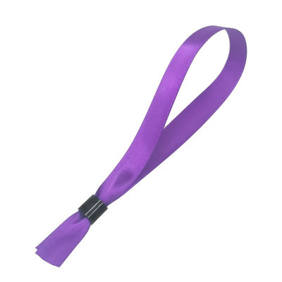 Tamaño ajustable Pulseras de tela tejida Brazaletes de evento seguro bordados
