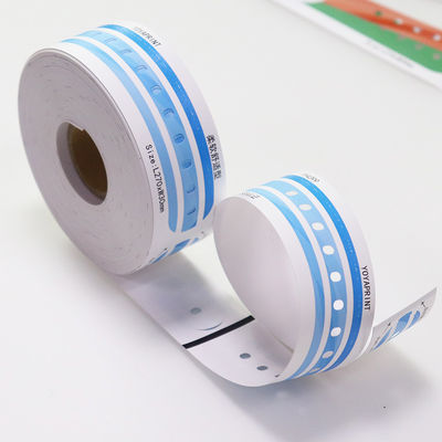 Seguridad del paciente RFID pulsera adhesiva permanente de hospital brazalete en la muñeca