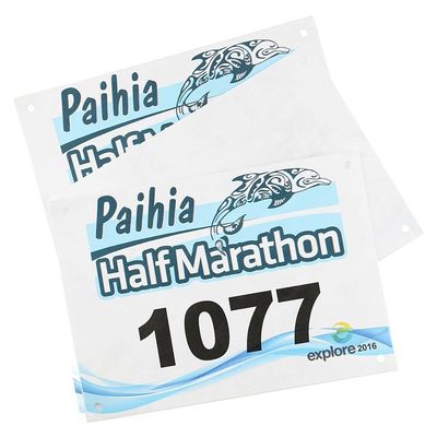Completos de color de carreras de números de la Biblia Maratón de impresión de etiqueta para el evento deportivo