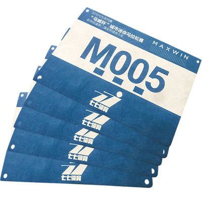 Atletismo Carrera Números de la Biblia Resistente a las lágrimas 0,5 mm Forma rectangular