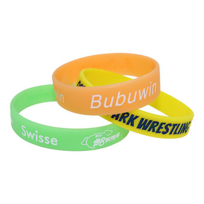Las pulseras de silicona personalizadas decorativas con logotipo personalizado a prueba de agua