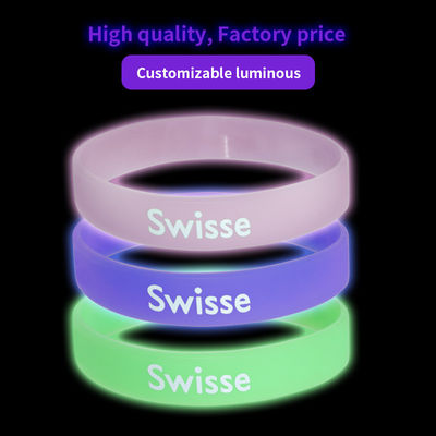 Pulseras de silicona impresa de regalo 1-5 mm de ancho Pulseras personalizadas con logotipo