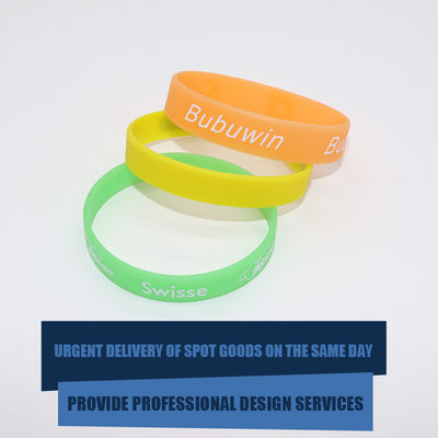 Pulseras impresas con pantalla en relieve, pulseras de silicona personalizables Regalo