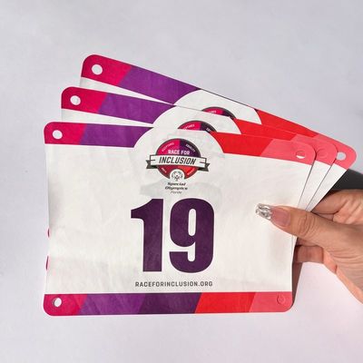 Números de cuchillos rectangulares de raza Alta resistencia a la lágrima en blanco rojo azul o colores personalizados