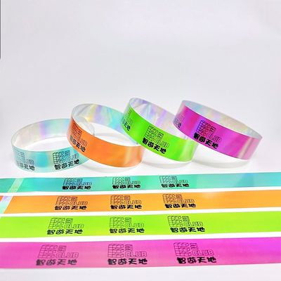 Fabrica de pulsera de papel personalizada brillante brillo pulsera láser de moda y llamativa