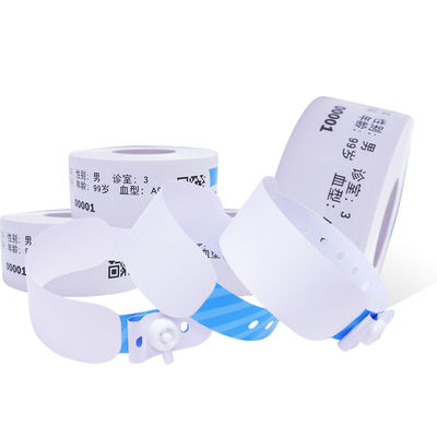 Muñecas de fábrica para el hospital para la identificación precisa del paciente Muñecas de identificación de papel impreso con inyección de tinta con sensibilidad térmica