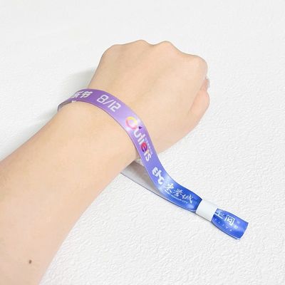 Fabrica Logotipo personalizado Pulseras de tela tejida Regalo para promoción y eventos Pulsera tejida de longitud ajustable