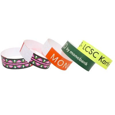 Personalizable Tyvek Event Brazalete Actividad Eventos Fiesta VIP Papel de identificación Eventos de admisión Brazalete