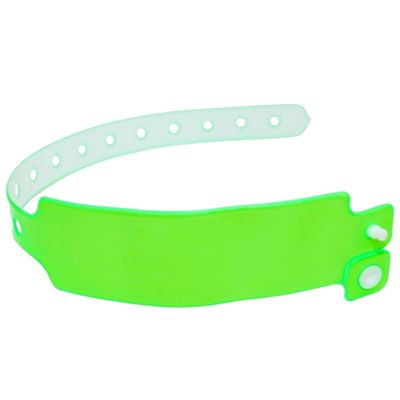 Fabricante Pulsera desechable personalizada de plástico vinilo PVC neón color fluorescente resistente al agua Eventos de fiesta pulsera de regalo