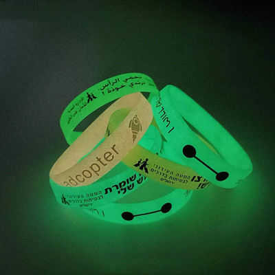Fabrica Brazalete de silicona a medida Actividad del festival Fiesta Concierto Evento Regalo Noctilucent Night Glow Brazaletes de silicona