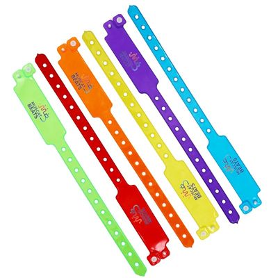 Vinyl PVC impermeable para eventos de fiesta pulsera de regalo con diseño personalizable y opción de color fluorescente de neón