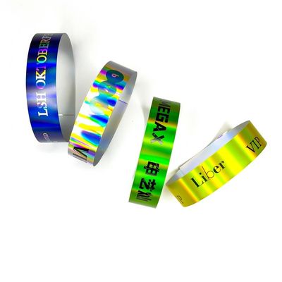 Personalización Laser Glitter Muñeca Eventos Concierto Festival Neón Arcoiris Laser Brillante Muñeca de papel promocional