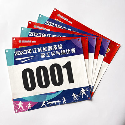 Numeros de cuchillos personalizados para niños y adultos Tyvek Paper Race Ciclismo Maratón Número de cuchillos