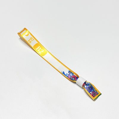 Logotipo personalizado Pulseras de tela tejida de poliéster Conciertos Eventos promocionales Regalo Largo ajustable