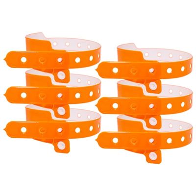 Pulsera desechable de plástico impermeable vinilo PVC neón fluorescente de color evento de fiesta pulsera de regalo