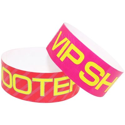 Fabrica Tyvek Dupont Pulsera de papel con código de barras Qr Papel Eventos de negocios Admisión Pulsera Pulsera