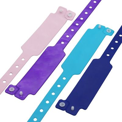 Pulsera desechable personalizada con cierre de bloqueo instantáneo y opciones de impresión de pantalla de seda