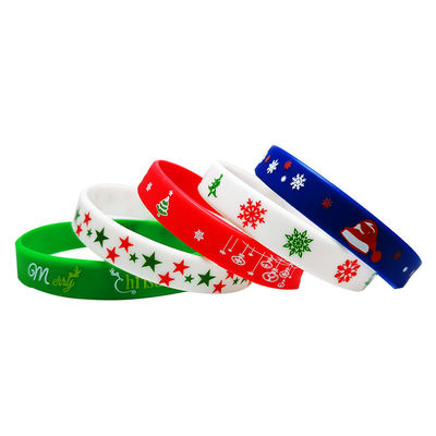 Las pulseras de silicona personalizadas Feliz Navidad para la publicidad Evento comercial promocional