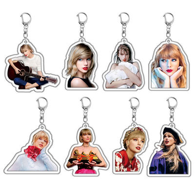 Factory Custom Holográfico Acrílico Clavierero Estrella Cantante Taylor Swift Imagen Impreso Clavierero Clavierero Acrílico
