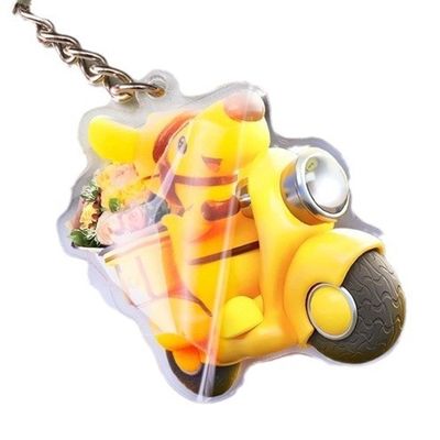 Clavier acrílico transparente con anillo de metal duradero e impresión personalizada