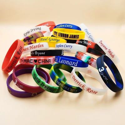 20cm-25cm de longitud Brazalete de silicona personalizado para la promoción de la estrella del juego de baloncesto