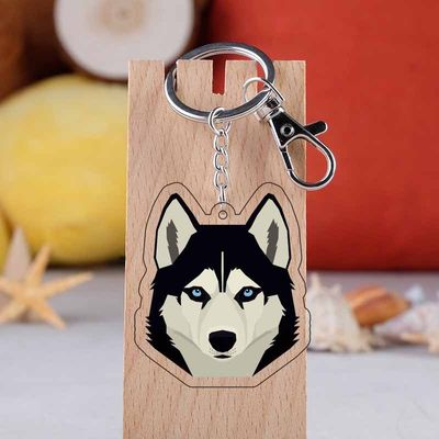 Con una llavero acrílico holográfico personalizado, con diseño de animales, con una llavero acrílico con imagen.