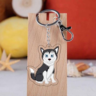 Cerradura de llaves acrílica holográfica dibujos animados cartoon animal de mascotas Impreso Cerradura de llaves acrílica