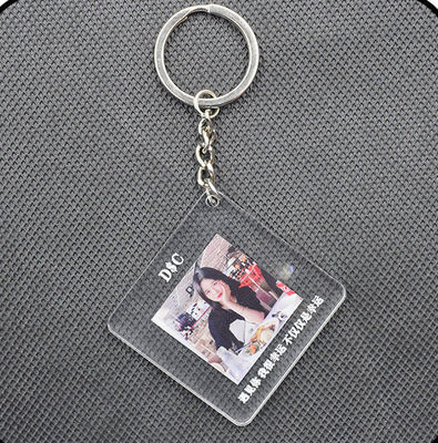 Regalo personalizado llavero acrílico amante pareja amigo de la familia foto impresa con llavero