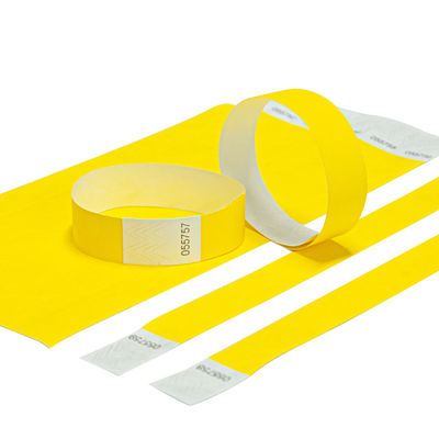 Pulseras personalizadas para eventos Tyvek con código de barras numeradas, impermeables para la identificación de la parte, pulsera de papel de admisión.