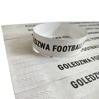 Tyvek Event Brazalete personalizado Código de barras Numerado Impermeable Partido de la piscina Identificación de la entrada Las pulseras de papel de admisión