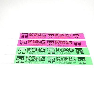 Logotipo personalizado Numeración secuencial Brazaletes Tyvek Piscina Tinta a prueba de agua Brazalete Tyvek Brazaletes