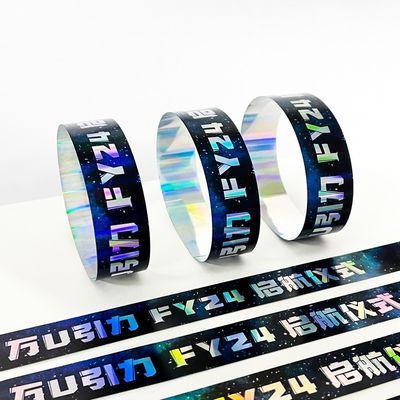 Fabrica de personalización de eventos pulsera brillante láser brillo concierto festival de música actividad de fiesta pulsera para niños adultos