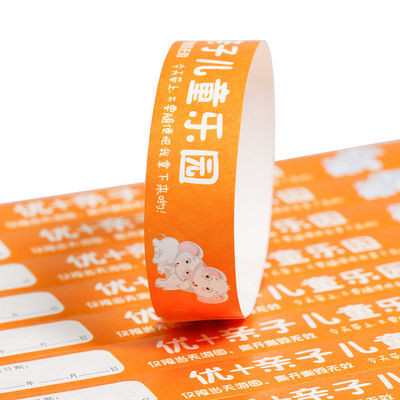 Pulseras impermeables de papel Tyvek personalizadas para la impresión de eventos de festivales
