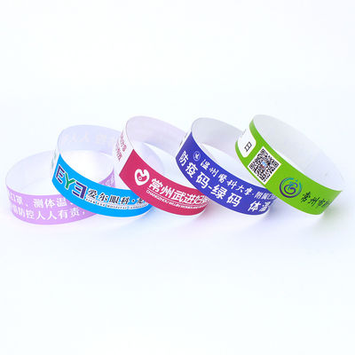 Pulseras de papel VIP Tyvek ajustables para protección a prueba de agua en el evento del festival