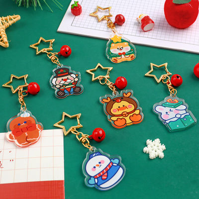 Fiesta de Navidad Clavier acrílico Clavier anillo Muñeco de nieve lindo Impresión y material duradero